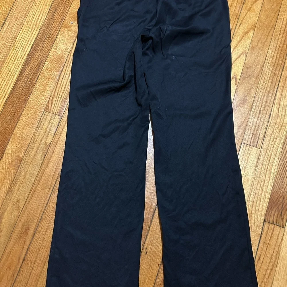 J Crew Pants Womens 6 Black Ankle Flat Front 100% Wool Light Weight City Fit